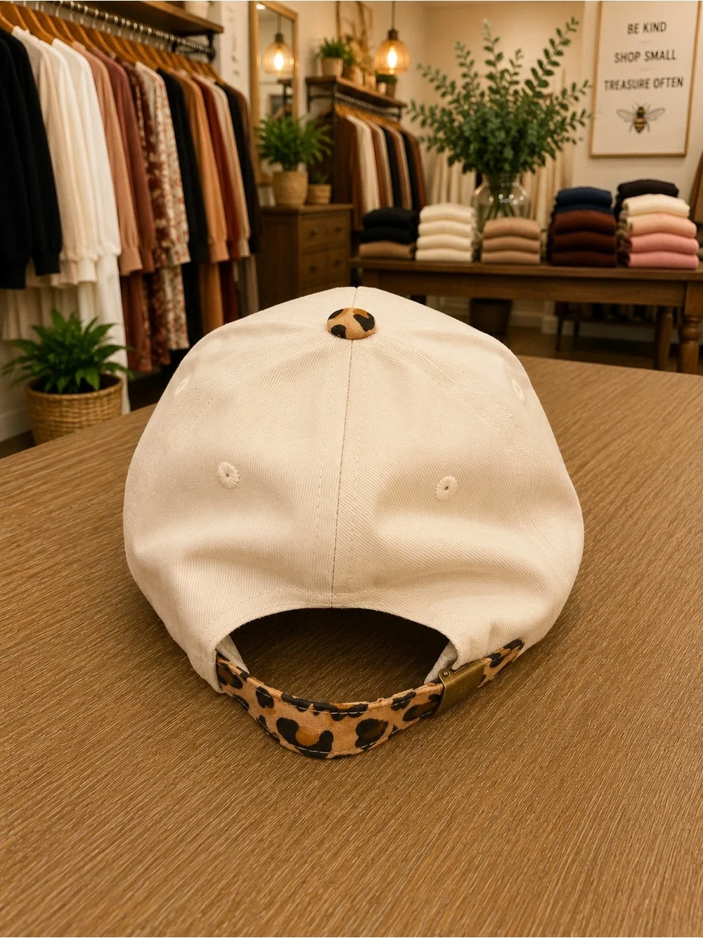 Zenana Honey Leopard Print Adjustable Trucker Hat NWT Boutique